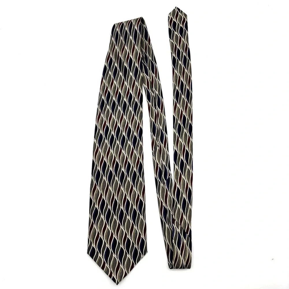 Lot of 3 1980s Louis Roth 100% Silk Multicolor Abstract Neckties 60